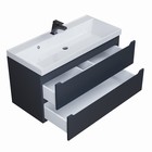 Тумба под раковину Uperwood Tanos, 100 см, подвесная, черная - Фото 9