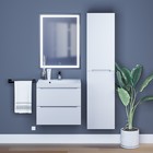 Тумба под раковину Uperwood Tanos, 60 см, подвесная, белая - Фото 6