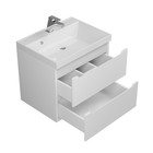 Тумба под раковину Uperwood Tanos, 60 см, подвесная, белая - Фото 9