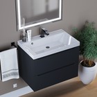 Тумба под раковину Uperwood Tanos, 70 см, подвесная, черная - Фото 2