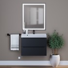 Тумба под раковину Uperwood Tanos, 70 см, подвесная, черная - Фото 4