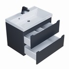Тумба под раковину Uperwood Tanos, 70 см, подвесная, черная - Фото 9