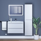 Тумба под раковину Uperwood Tanos, 80 см, подвесная, белая - Фото 6