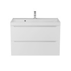 Тумба под раковину Uperwood Tanos, 80 см, подвесная, белая - Фото 8