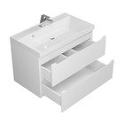 Тумба под раковину Uperwood Tanos, 80 см, подвесная, белая - Фото 9