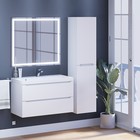 Тумба под раковину Uperwood Tanos, 90 см, подвесная, белая - Фото 7