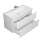 Тумба под раковину Uperwood Tanos, 90 см, подвесная, белая - Фото 9