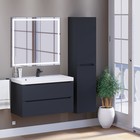 Тумба под раковину Uperwood Tanos, 90 см, подвесная, черная - Фото 7