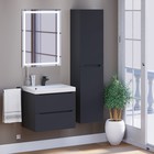 Тумба с раковиной Uperwood Tanos 60 см, подвесная, черная - Фото 7