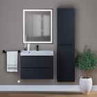 Тумба с раковиной подвесная Uperwood Tanos 70 см, цвет черный - Фото 6