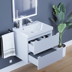 Тумба подвесная Uperwood Tanos, с раковиной, 2 ящика, 602×450×500 мм, цвет белый - Фото 3