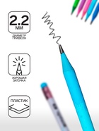 Карандаш чёрнографитный Berlingo "Heat", HB, с ластиком, заточенный, пластиковый, МИКС (комплект 72 шт) - фото 32633367