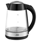 Чайник электрический jvc JK-KE1705, стеклянный, 2200 Вт, 1.7 л, чёрный - фото 51337188