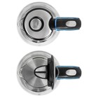 Чайник электрический Pioneer KE806G, стекло, 1.7 л, 2200 Вт, цвет чёрный с синим - фото 51337199