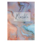 Блокнот А6, 40 листов в клетку Marble, твёрдая обложка, глянцевая ламинация, блок офсет - Фото 2