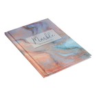 Блокнот А6, 40 листов в клетку Marble, твёрдая обложка, глянцевая ламинация, блок офсет - Фото 3
