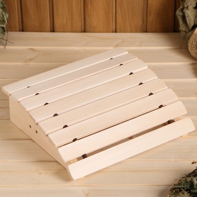 Подголовник анатомический для бани и сауны, 32×28×9.5 см, деревянный, «Добропаровъ»