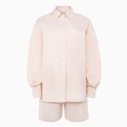 Костюм женский (рубашка, шорты) MINAKU: Oversize цвет молочный, размер 44 - Фото 7