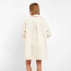 Костюм женский (рубашка, шорты) MINAKU: Oversize цвет молочный, размер 46 - Фото 4