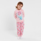 Пижама для девочки, цвет розовый, рост 104 см - фото 10122340