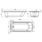 Ванна акриловая VIANT «Барселона» 160х70 см, без каркаса - Фото 4