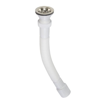 Сифон гофрированный VIANT «МИНИ» 1½", решетка d=63 мм, стандарт d=40/50 мм L800 мм