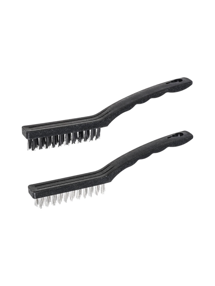 УЦЕНКА Набор щеток металлических ручных ТУНДРА, пластиковые рукоятки, большие, 2 шт. - Фото 1