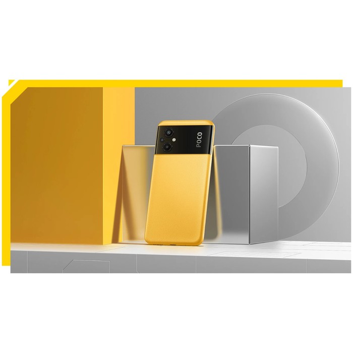 Смартфон Xiaomi POCO M5 NFC RU, 6.58'', IPS, 4 Гб, 128 Гб, 50 Мп, 5 Мп, 5000мАч, желтый - фото 51324264
