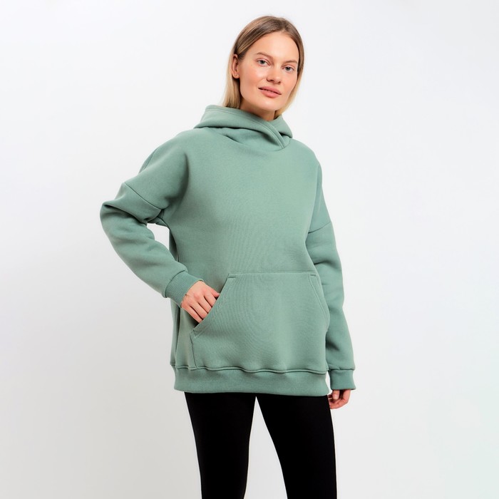 Худи с капюшоном НАЧЁС, цвет оливковый, размер 46 58658