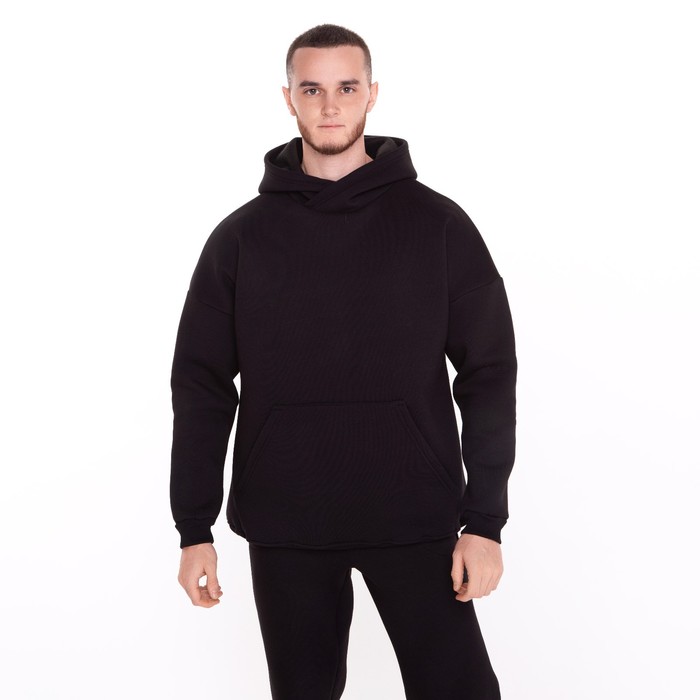 Костюм мужской (толстовка/брюки) НАЧЁС, цвет чёрный, размер 54 58664