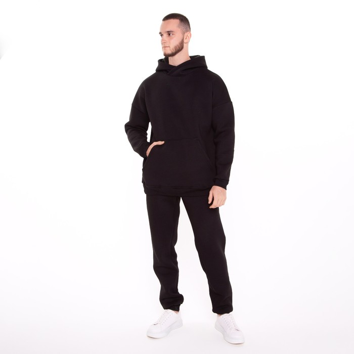 Костюм мужской (толстовка/брюки) НАЧЁС, цвет чёрный, размер 54 58664