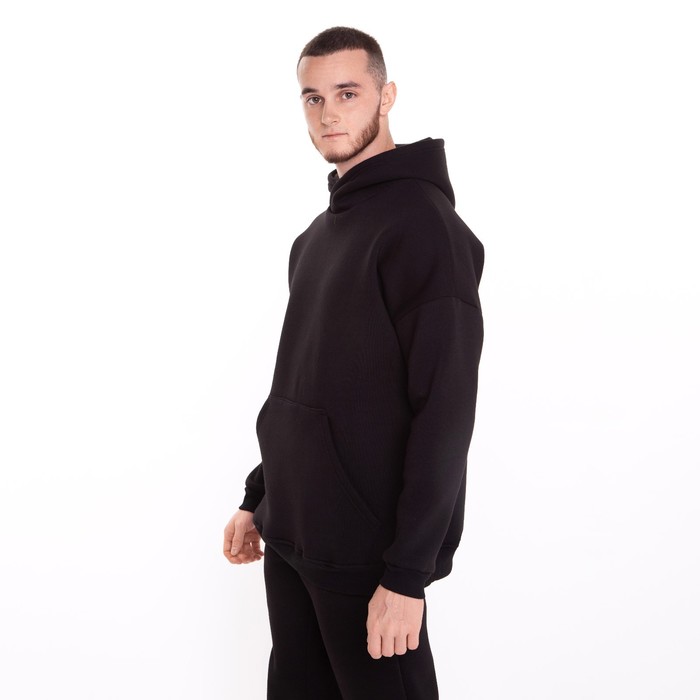 Костюм мужской (толстовка/брюки) НАЧЁС, цвет чёрный, размер 56 58665