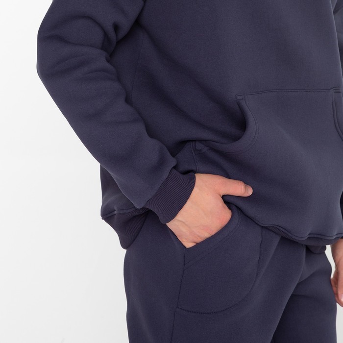 Костюм мужской (толстовка/брюки) НАЧЁС, цвет серый, размер 52 58668