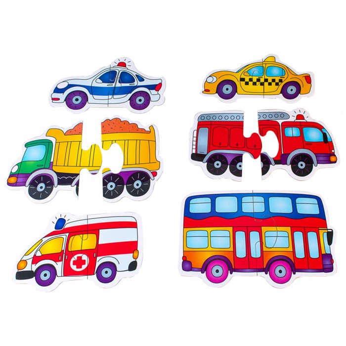 Развивающие макси-пазлы «Машинки» 58672