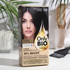 Стойкая крем-краска для волос серии Only Bio COLOR тон 1.0 роскошный черный, 115 мл - фото 22878180