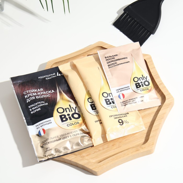 Стойкая крем-краска для волос серии Only Bio COLOR тон 4.0 роскошный каштан, 115 мл 32090