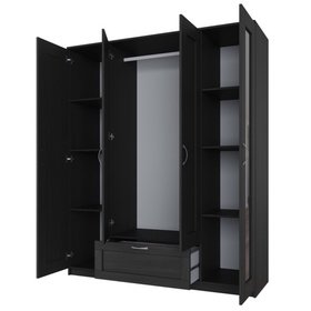 

Шкаф комбинированный с зеркалом 4дв, 1я Сириус 1560х500х1900 Венге