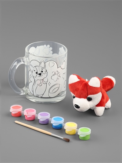 Кружка раскраска «Корги», игрушка