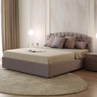 Кровать «Пальмира» без ПМ, 1400 × 1900 мм, встроенное основание, велюр, цвет velutto 11 - Фото 1