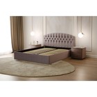 Кровать «Пальмира» без ПМ, 1400 × 1900 мм, встроенное основание, велюр, цвет velutto 11 - Фото 2
