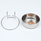 Миска, 900 мл, с креплением, металл - Фото 3