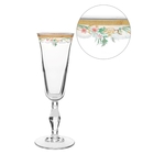 Набор бокалов для шампанского «Розово-золотой узор», 190 мл, 6 шт - Фото 2