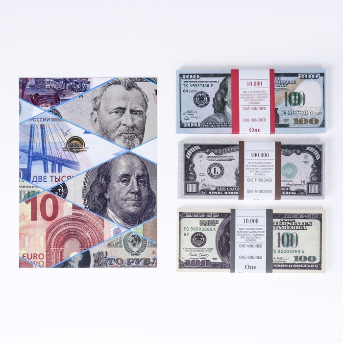 Набор сувенирных денег "100, 1000 долларов" - Фото 1