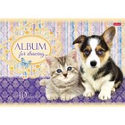 Альбом для рисования А4, 40 листов, на скрепке, «Маленькие друзья», обложка мелованный картон, блок 100 г/м², МИКС - Фото 4