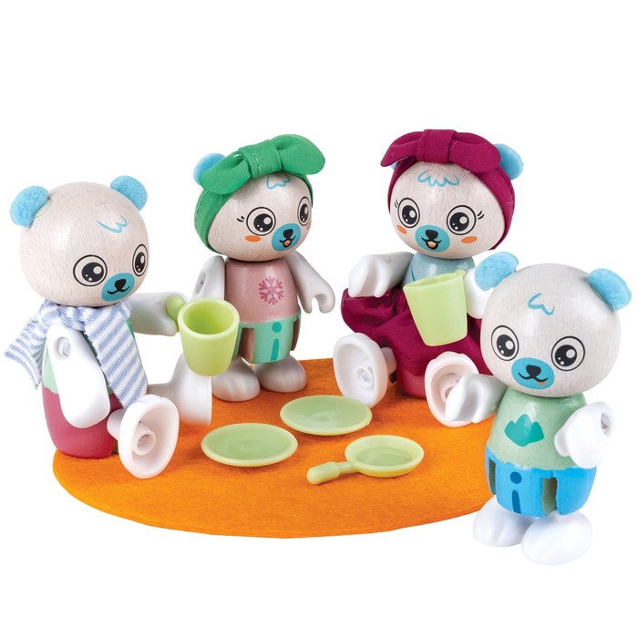 Игрушки фигурки животных «Семья белых медведей», 4 предмета - фото 1885518833