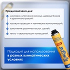 Пена монтажная ТУНДРА ПРОФИ, пистолетная, всесезонная, выход 45 л, 750 мл - Фото 2