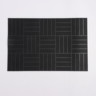Коврик придверный резиновый «Паркет», 40×60 см, цвет чёрный - Фото 3