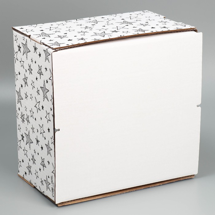 Коробка для торта с окном «Звёзды» 30 х 30 х 19 см 9285722