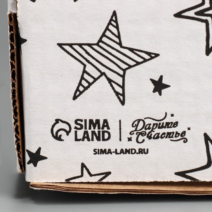 Коробка для торта с окном «Звёзды» 30 х 30 х 19 см 9285722