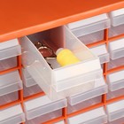Бокс для хранения с выдвигающимися ячейками, 40 × 33 см, цвет оранжевый - Фото 2